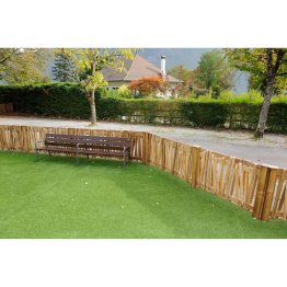 Clôture Bois Papyrus Pin, imprégnation colorée marron, L. 1,80 m x h. 1 m x ep. 90 mm