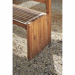Côté de banc en Bois pour banc Métis Pin, imprégnation colorée marron, L. 535 mm x l. 115 mm x h. 530 mm x ep. 115 mm