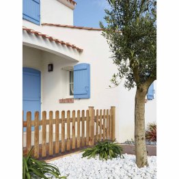 Clôture Bois Bristol Pin, imprégnation colorée marron, L. 1,80 m x h. 800 mm x ep. 50 mm