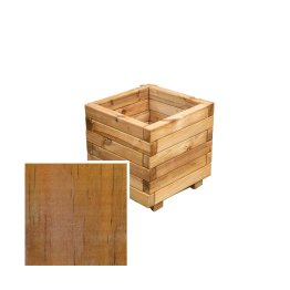 Jardinière Bois carrée Enfilade Pin, Saturé Doré, L. 470 mm x l. 470 mm x h. 450 mm