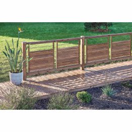 Clôture Bois Arlet Pin, imprégnation colorée marron, L. 1,80 m x h. 882 mm x ep. 90 mm