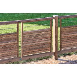 Module de clôture Bois Arlet Pin, imprégnation colorée marron, L. 800 mm x h. 800 mm x ep. 36 mm