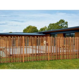 Clôture Bois Tempo Pin, imprégnation colorée marron, L. 2 m x h. 1,95 m x ep. 72 mm