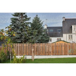 Clôture Bois Montélie Pin, imprégnation colorée marron, L. 1,80 m x h. 1,40 m x ep. 80 mm