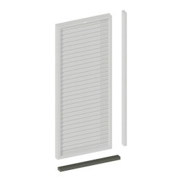 Lisse basse Bois Samana Pin, Saturé Gris Ardoise, ep. 45 mm x l. 90 mm x L. 1 m