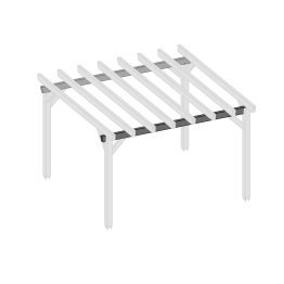 Sablière Bois Lamellé-collé Albizia Douglas, imprégnation colorée pré-grisée, ep. 80 mm x l. 160 mm x h. 160 mm x L. 4 m,