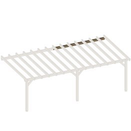 Sablière additionnelle Bois Lamellé-collé Albizia Douglas, imprégnation colorée marron, ep. 80 mm x l. 240 mm x h. 240 mm x L. 5 m