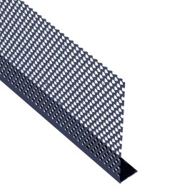 Grille d'aération Aluminium, Gris Anthracite, L. 3 m x l. 15 mm x h. 150 mm x ep. 1 mm