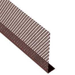 Grille d'aération Aluminium, Chocolat, L. 3 m x l. 15 mm x h. 150 mm x ep. 1 mm