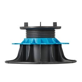 Plot réglable pour dalle bois, polypropylène Noir et Bleu, h. 80 à 140 mm, Ø 210 mm