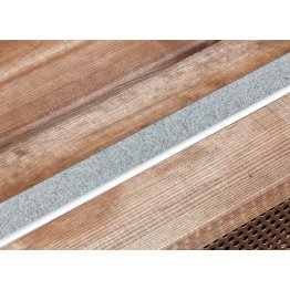 Profil plat antidérapant Aluminium et insert minéral, Gris Agathe, L. 1.15 m x l. 39 mm x ep. 4 mm