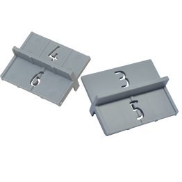 Espaceurs de lames de terrasse, gris, ep. 3-5-6 mm (lot de 10 espaceurs)