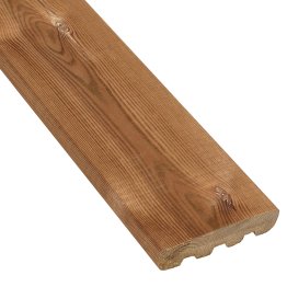 Lame de terrasse Bois Caraïbes Pin, imprégnation colorée marron, ep. 28 mm x l. 120 mm x L. 4 m, Jusqu'en classe d'emploi 4
