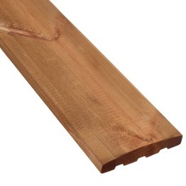 Lame de terrasse Bois Bornéo Pin, imprégnation colorée marron, ep. 28 mm x l. 165 mm x L. 4 m, Jusqu'en classe d'emploi 4