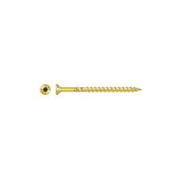 Vis à bois Acier zingué jaune, tête fraisée filetage partiel, Torx T40, Ø 8 x 200 mm (Boite de 50 vis)