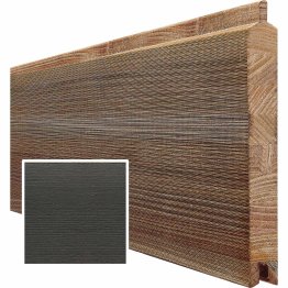 Lame de bardage Bois Largo, Douglas Saturé Gris Carbone, ep. 26 mm x l. 200 mm x L. 4 m, Jusqu'en classe d'emploi 3.1