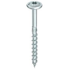 Vis à bois Acier zingué, tête plate large filetage partiel, Torx T40, Ø 8 x 220 mm (Boite de 50 vis)