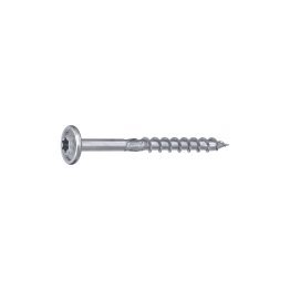 Vis à bois Inox A2, tête ronde large filetage partiel, Torx T40, Ø 8 x 100 mm (Boite de 50 vis)