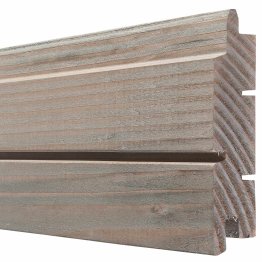Lame de bardage Bois Arioso Rainuré Douglas, imprégnation colorée pré-grisée, ep. 28 mm x l. 125 mm x L. 4 m, Jusqu'en classe d'emploi 3.2