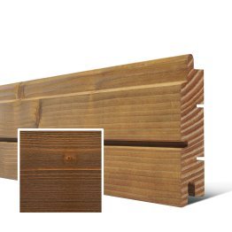 Lame de bardage Bois Arioso Rainuré Douglas, Saturé Tonka, ep. 28 mm x l. 125 mm x L. 4 m, Jusqu'en classe d'emploi 3.1