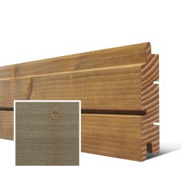 Lame de bardage Bois Arioso Rainuré Douglas, Saturé Brun Badiane, ep. 28 mm x l. 125 mm x L. 4 m, Jusqu'en classe d'emploi 3.1