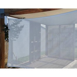 Voile d'ombrage TENSEO pour pergola Samana Brise-soleil, Champagne, L.3,42 m x l. 3,42 m