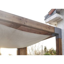 Voile d'ombrage TENSEO pour pergola Manéa Média, Champagne, L.3,42 m x l. 2,38 m