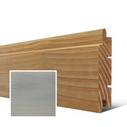 Lame de bardage Bois Arioso Douglas, Saturé Gris Nacré, ep. 28 mm x l. 125 mm x L. 4 m, Jusqu'en classe d'emploi 3.1