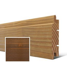 Lame de bardage Bois Arioso Douglas, Saturé Tonka, ep. 28 mm x l. 125 mm x L. 4 m, Jusqu'en classe d'emploi 3.1