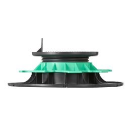 Plot réglable pour lambourde, polypropylène Noir et Vert, h. 50 à 80 mm, Ø 210 mm (Sac de 11 plots)