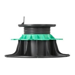 Plot réglable pour lambourde, polypropylène Noir et Vert, h. 80 à 140 mm, Ø 210 mm (Sac de 11 plots)