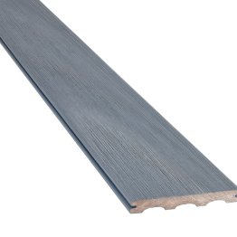 Lame de terrasse Bois composite Gaia, Gris, L. 4 m x l. 165 mm x ep. 21 mm