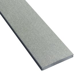 Lame de terrasse Bois composite Orion, Gris Pierre, L. 4 m x l. 165 mm x ep. 21 mm