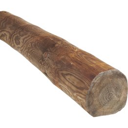 Bois Rond Brut Pin, imprégnation colorée marron, Diam. 120 mm x L. 4 m, Jusqu'en classe d'emploi 4