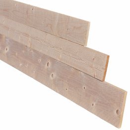 Volige Bois Brut Douglas, Incolore par trempage, ep. 18 mm x l. 150 mm x L. 4 m, Jusqu'en classe d'emploi 2