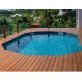 Piscine Bois Ovale Maéva 700 Pin, Marron par imprégnation, L. 7,04  m x l. 3,85 m x h. 1,50 m, Jusqu'en classe d'emploi 4