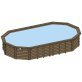 Piscine Bois Ovale Maéva 700 Pin, Marron par imprégnation, L. 7,04  m x l. 3,85 m x h. 1,50 m, Jusqu'en classe d'emploi 4