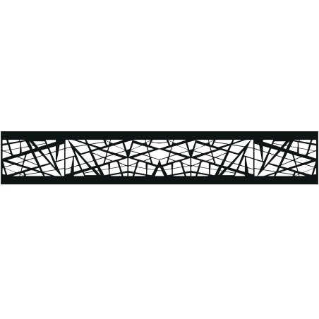 Panneau de décor Aluminium Séoul pour clôture bois composite, Noir, L. 1,97 m x l. 325 mm x ep. 23 mm