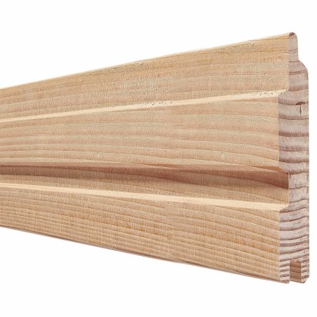 Lame de bardage Bois Tremolo Douglas Hors aubier, Naturel, ep. 22 mm x l. 135 mm x L. 4 m, Jusqu'en classe d'emploi 3.2