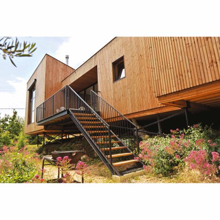 Lame de bardage Bois Tremolo Douglas Hors aubier, Naturel, ep. 22 mm x l. 135 mm x L. 4 m, Jusqu'en classe d'emploi 3.2