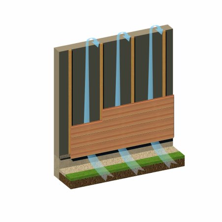 Lame de bardage Bois Tremolo Douglas Hors aubier, Naturel, ep. 22 mm x l. 135 mm x L. 4 m, Jusqu'en classe d'emploi 3.2