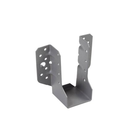 Sabot à ailes extérieures Acier Galvanisé thermolaqué Gris Givré, L. 55 mm x l. 48 mm x h. 106 mm x ep. 1.5 mm