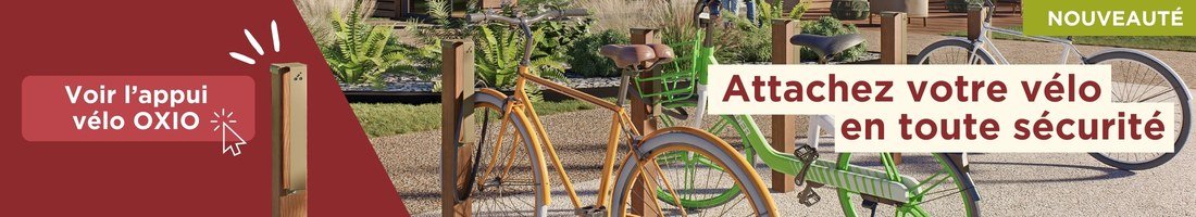 Découvrez l'appui vélo bois et métal Oxio